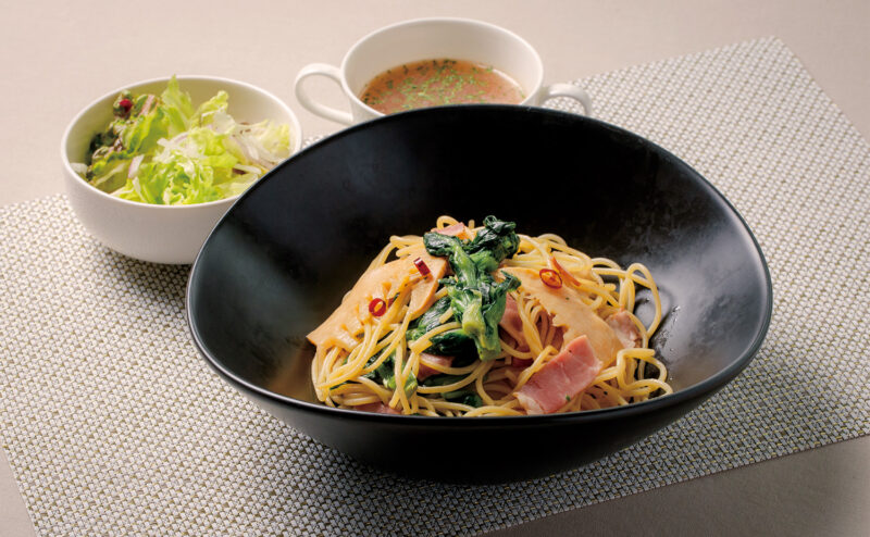 春野菜の和風パスタランチ
