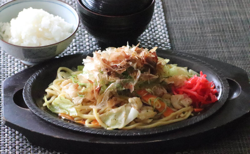 ホルモン塩焼きそば